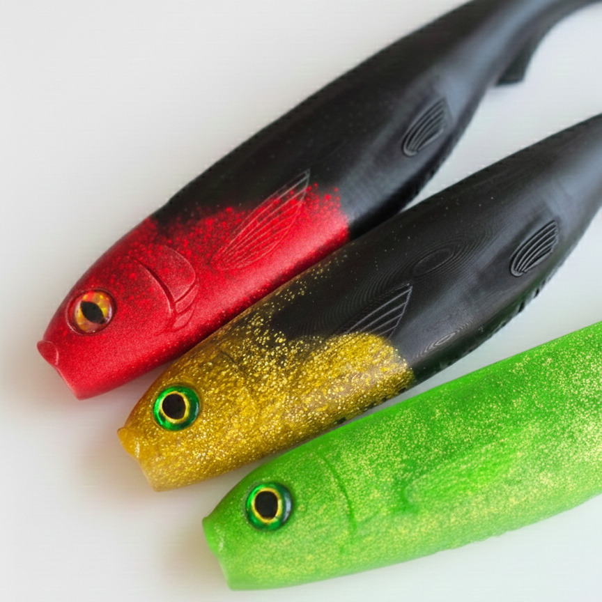 27cm Limited Edition Christmas paddle tail (3Pack) Black friday deal!